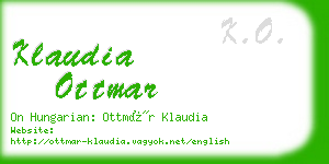 klaudia ottmar business card